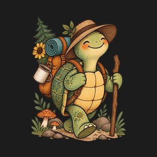 Funny Hiking Shirt with Hiking Turtle With Backpack Graphic Tee