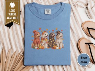 Maltipoo Fall Harvest Lineup doodle dog shirt - photo 4