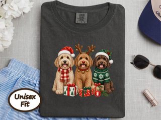 Christmas Labradoodle Trio doodle dog shirt - photo 3