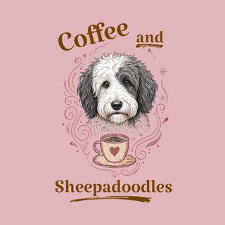 Coffee And Sheepadoodles Comfort Colors Sheepadoodle T-shirt