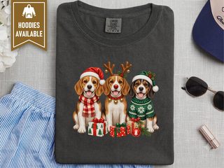 Christmas Beagles With Presents doodle dog shirt - photo 3
