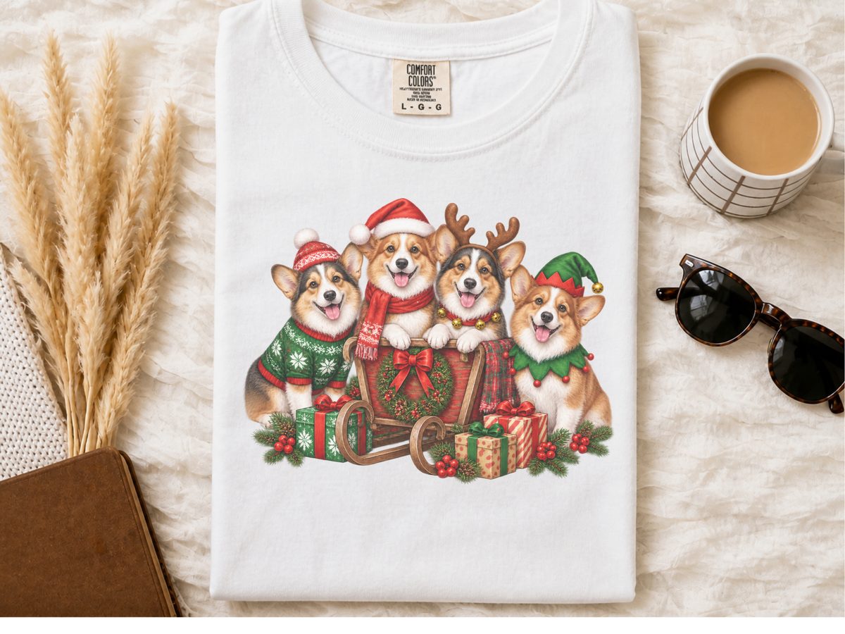 Cute Corgi Dog Christmas Shirt Holiday Dog Shirt Corgi Christmas Gift