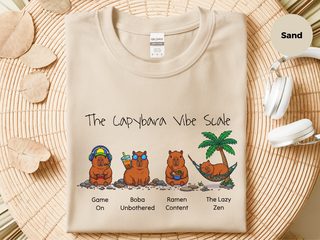 Capybara Vibe Scale Gamer Boba Ramen Relaxing funny shirt - photo 6