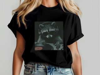 Raccoon Djing funny shirt - photo 4