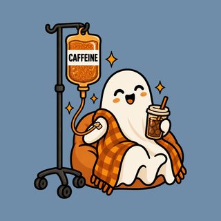 Cozy Caffeine Iv Ghost Shirt Spooky Season Tee