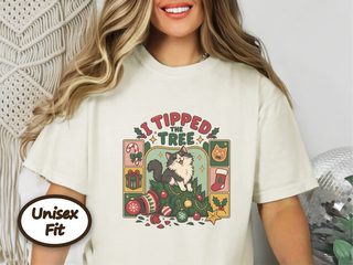 Cat Tipped Christmas Tree doodle dog shirt - photo 8