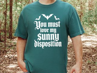 Sunny Disposition Gothic Bats funny shirt - photo 8