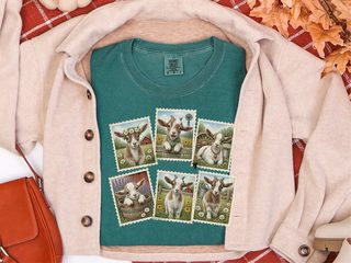 Vintage Stamp Goat Collage funny shirt - photo 8