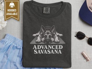 Advanced Savasana German Shepherd doodle dog shirt - photo 3