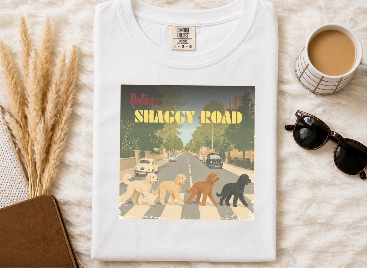 The Doodle Shaggy Road Comfort Colors Goldendoodle Band Parody Shirt