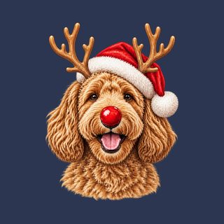 Labradoodle Reindeer Red Nose Dog Christmas Shirt Dog Mom Gift