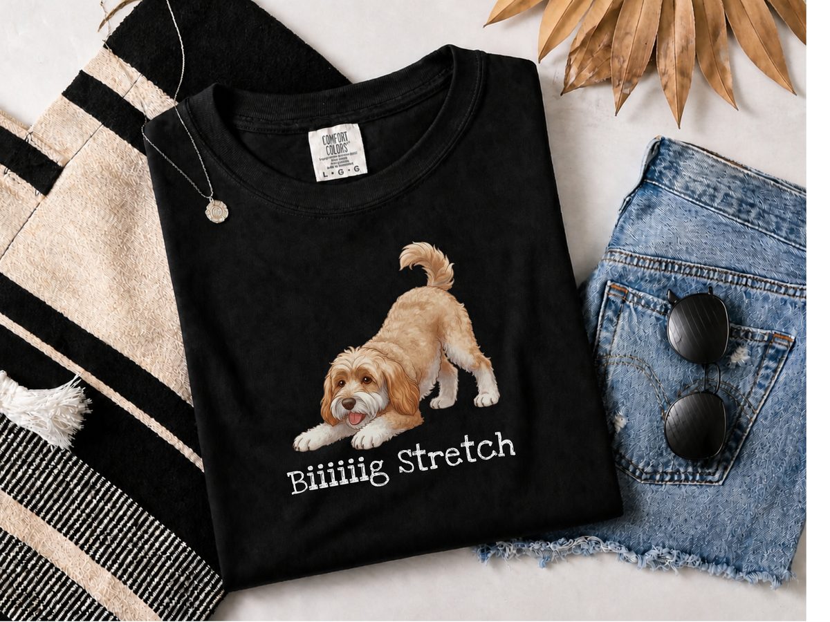 Cockapoo Big Stretch T-Shirt: Playful Dog Lover Tee for Owners