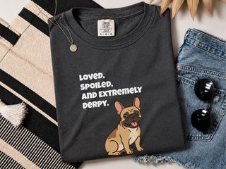Derpy French Bulldog doodle dog shirt - photo 3