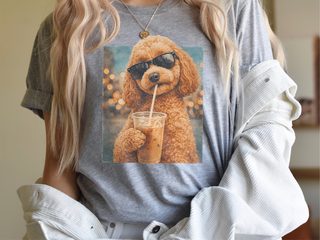 Cavapoo Iced Coffee Cool Dog doodle dog shirt - photo 1