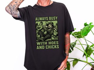Farmer With Hoes And Chicks funny shirt - photo 4