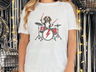 Beagle Rock Drummer doodle dog shirt - photo 2