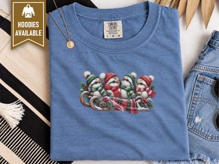 Cozy Winter Birds Sleigh doodle dog shirt - photo 7