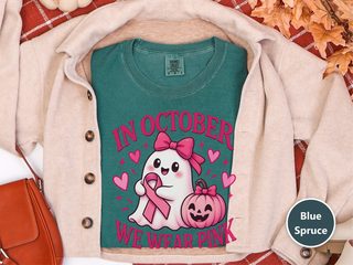 Cute Ghost Breast Cancer Awareness funny shirt - photo 8