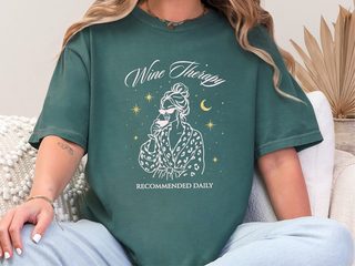 Wine Therapy Recommended Daily funny shirt - photo 7