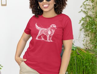 Golden Retriever Sketch funny shirt - photo 4