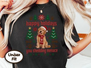 Golden Retriever Holiday Shedding Menace doodle dog shirt - photo 1