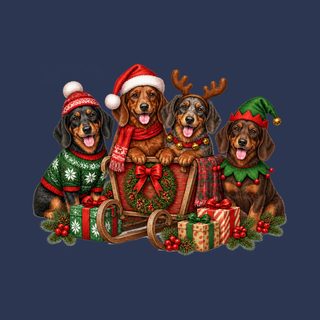 Christmas Dachshund Dogs Sleigh Dachshund Shirt Wiener Dog Gift