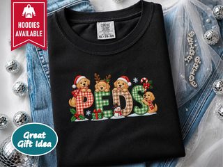 Christmas Peds Golden Retriever Puppies funny shirt - photo 3