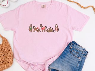Cute Christmas Horses Lineup funny shirt - photo 4