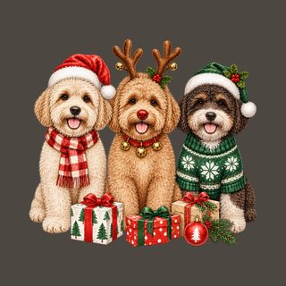 Christmas Maltipoo Dogs Trio Apparel Cute Dog Christmas Shirt
