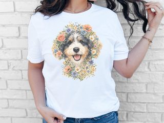 Aussiedoodle Floral Portrait - photo 7