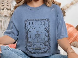 Skeleton Weightlifting Graveyard Art funny shirt - photo 5