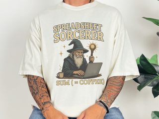 Spreadsheet Sorcerer funny shirt - photo 7