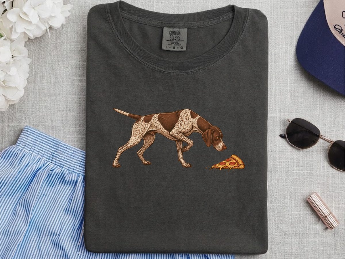 german shorthaired pointer shirt German Pointer Pizza Point