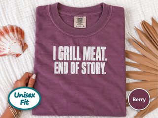 I Grill Meat Bold Lettering funny shirt - photo 4