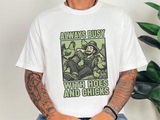 Farmer With Hoes And Chicks funny shirt - photo 2