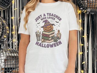 Just A Teacher Who Loves Halloween_3 funny shirt - photo 2