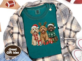 Christmas Labradoodle Trio doodle dog shirt - photo 6