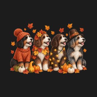 Autumn Bernedoodles Harvest Group Halloween Dog Shirt Outfit