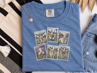 Vintage Stamp Goat Collage funny shirt - photo 6