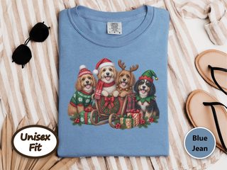 Christmas Cavapoo Sleigh Crew doodle dog shirt - photo 7