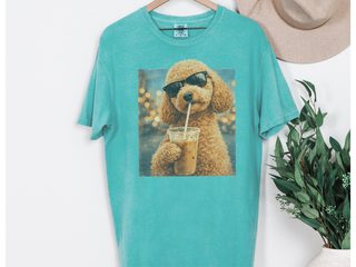 Comfort Colors Cockapoo Iced Coffee Cool Dog doodle dog shirt - photo 8