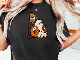 Cozy Caffeine Iv Ghost funny shirt - photo 1