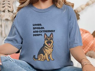 Derpy German Shepherd doodle dog shirt - photo 6