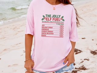 Jolly Elf Fuel Nutrition Label funny shirt - photo 5