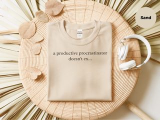 A Productive Procrastinator Doesn't Exist funny shirt - photo 6