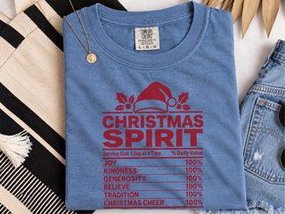 Christmas Spirit Nutrition Label funny shirt - photo 6