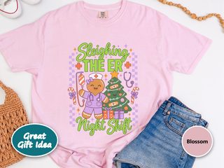 Gingerbread Nurse Er Night Shift funny shirt - photo 8