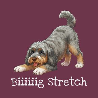 Aussiedoodle Big Stretch Heavyweight Pigment-Dyed Dog T-Shirt