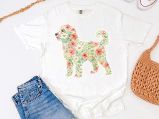 Comfort Colors Australian Doodle Floral Silhouette doodle dog shirt - photo 1