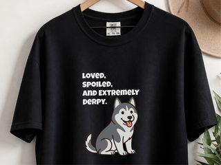 Derpy Husky doodle dog shirt - photo 2